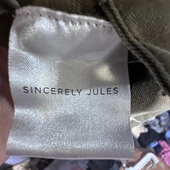 Sincerely Jules Military Vintage Look Distressed Snap Front Jacket Shirt XS - Picture 8 of 13